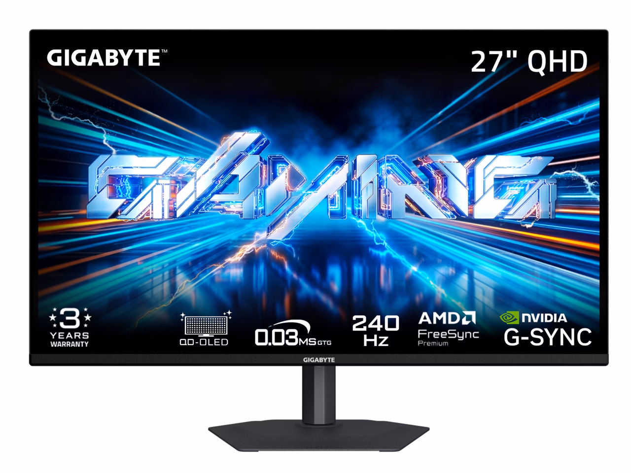 GIGABYTE 27 inch QHD 2K 1440P 240Hz OLED Gaming Computer Monitor GO27Q24A