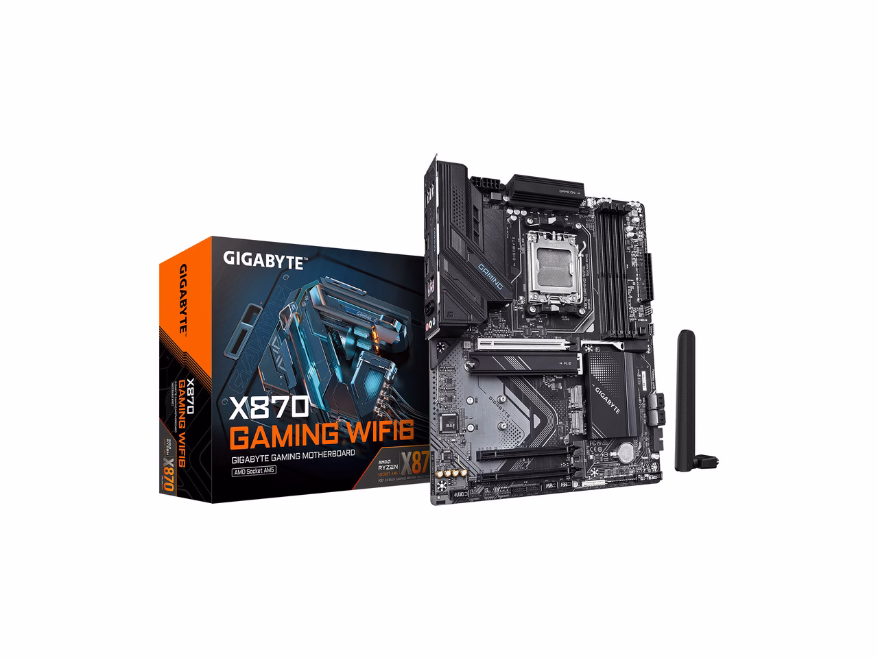 GIGABYTE X870 GAMING WIFI6 AM5 LGA 1718, ATX, DDR5, 3x M.2, PCIe 5.0, USB4, WIFI 6, 2.5GbE LAN, EZ-Latch