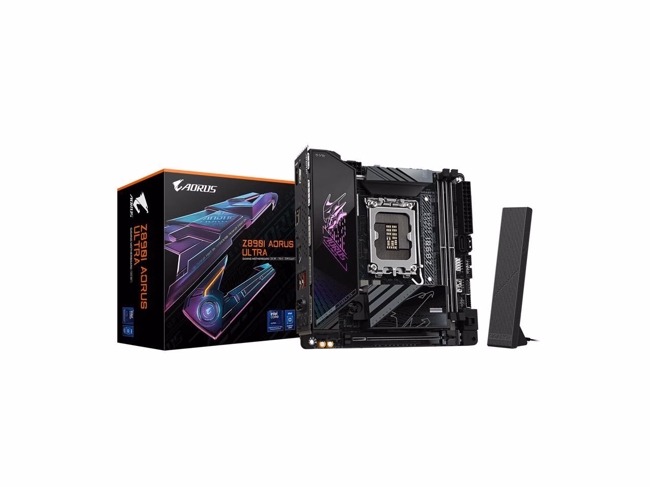 GIGABYTE Z890I AORUS ULTRA Ultra Core (Series 2) LGA 1851, Mini-ITX, DDR5, 2x M.2, PCIe 5.0, Thunderbolt 4, WIFI7, 2.5GbE LAN, EZ-Latch